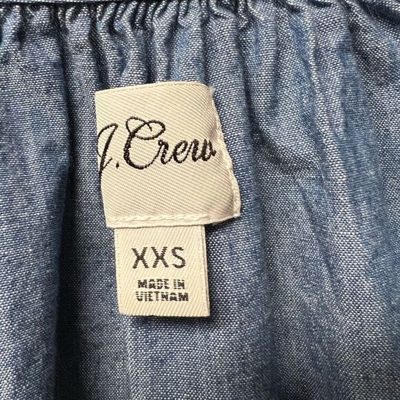 J. Crew Tie-sleeve Button-front Chambray Shirt Dress - Picture 4 of 11